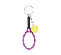 1 Pezzi Portachiavi Tennis, Portachiavi Personalizzato,Sport Portachiavi Di Novità,Portachiavi Simpatici, Mini Pallina Da Tennis Ciondolo Regali Racchetta Da Tennis Con Palla Sport Portachiavi (D, A)
