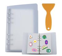 1 Pezzi Raccoglitori A6 impermeabili con 6 Anelli,Core sostitutivo e Raspatura,Anello Colore Trasparente, 6 Fori Raccoglitore ad Anelli,Morbido Impermeabile,Per Ufficio, Scuola