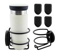 1 Pezzi Supporto magnetico bevande in acciaio inox con 5 ganci posteriori adesivi, Supporto Parete,Portabile coperto Beverage Holder, Resistente corrosivo magnetico mount