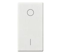 1 pezzi Tasto intercambiabile 1 modulo, simbolo O I per meccanismo interruttore 2P 14015.0, illuminabile ad anello, bianco