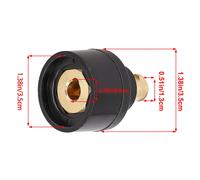 1 Pezzi Tig Torcia WP-17V 10-25 (9mm) A WP-26V 35-50 (13m) Connettore Adattatore