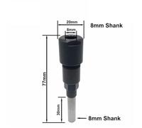 1 pezzo 1/4" 8mm 12mm 1/2" gambo punta asta di prolunga pinza incisione macchina estensione fresa for legno Per trapano da banco(8mm Shank)
