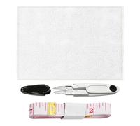 1 pezzo 1 x 1,5 m grande panno da ricamo con 1 metro morbido e 1 pezzo di forbici, panno da ricamo in tessuto, artigianato fai da te, accessori per punto croce (bianco)