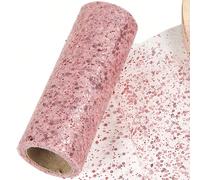 1 pezzo 10 iarde Organza color oro rosa lucido, tessuto per matrimoni, decorazioni per feste di compleanno, docce nuziali, tavoli, sedie, fondali fotografici, materiali decorativi fatti a mano con pon