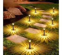 1 pezzo/10 pezzi Luce solare da esterno a tubo | Luce per percorso a LED, luce d'ombra, luce da giardino, adatta per giardino, passaggio, marciapiede, cortile e parco 1 pezzo di filo,10 filiPolipropil