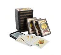 1 pezzo 100% plastica 40 pezzi di carte da gioco spagnole, 6,2"X9,5", carte da poker in plastica per raduni familiari, intrattenimento, giochi, feste, impermeabili, lavabili, stile messicano, diverten