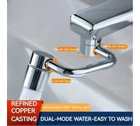 1 pezzo 1080 ° Prolunga girevole per rubinetto da cucina in acciaio inossidabile Accessori universali per lavandino del bagno a doppia modalità antispruzzo con adattatore