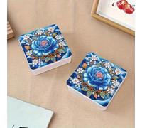 1 pezzo/15 pezzi Kit di pittura di diamanti fai-da-te, design Luna e Sole, gemme di strass a forma speciale, scatola memo trasparente, adatto per decorazione domestica, forniture per ufficio, artigian