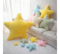 1 pezzo 18/40cm Cuscino a forma di stella in peluche, morbidissimo e carino stile macaron. Questo cuscino è super morbido e soffice, che può essere usato sia come bambola in peluche che come morbido c