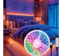 1 pezzo 1m/3m/5m/10m Striscia LED RGB, luci a corda a colori dimmerabili con controllo interruttore, senza telecomando, pulsante sul cavo dati, per luce notturna della cameretta del bambino, decorazio