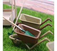 1 pezzo 2 pezzi 1:12 Carrello in plastica in miniatura per casa delle bambole, mini carriola, carrello agricolo in plastica in miniatura, carrello ribaltabile, rimorchio, accessori in miniatura per sc