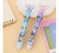 1 pezzo/2 pezzi/3 pezzi/4 pezzi/5 pezzi/10 pezzi Penne a sfera cancellabili a tema Disney Stitch, penne a sfera a tema cartoni animati da 0,5 mm, confezione da 5 ABS