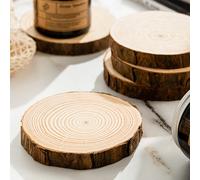 1 pezzo, 2 pezzi, 3 pezzi, 4 pezzi, 5 pezzi, 6 pezzi Fette di legno rotonde, artigianato fai da te fatto a mano, trucioli di legno con anelli annuali e corteccia, ornamenti per la decorazione della pa