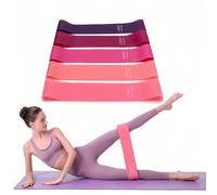 1 pezzo/2 pezzi/3 pezzi/5 pezzi Set di bande di resistenza in TPE per yoga, pilates, palestra - Donne Uomini Bande elastiche portatili per gambe, braccia e glutei, attrezzatura per allenamento complet