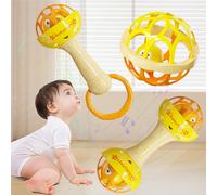 1 pezzo/2 pezzi/3 pezzi Martello campanello per neonati, decorazione a paperella, set combinato, martello campanella singolo e doppio, palla da allenamento, giocattolo puzzle per bambini, giocattolo c
