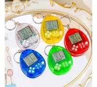 1 pezzo/2 pezzi/3 pezzi Mini console portatile a forma di uovo PSP, con più modalità di gioco, include console di gioco e portachiavi, giocattolo pendente educativo e ricreativo per bambini, esercita