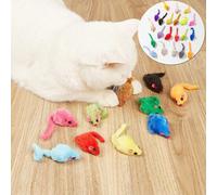 1 pezzo/2 pezzi/4 pezzi/8 pezzi/12 pezzi Giocattoli interattivi di intrattenimento per gatti e topi colorati, colore casuale, accessori per animali domestici, giocattoli per animali domestici 15 pezzi