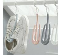 1 pezzo/2 pezzi/4 pezzi Rastrelliera per asciugare le scarpe in plastica di colore casuale, appendiabiti portatile per organizzare le scarpe per lo stoccaggio domestico, supporto salvaspazio per l'esp