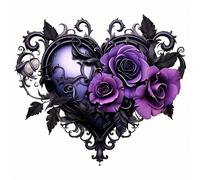 1 pezzo/2 pezzi/4 pezzi Trasferimento termoadesivo a forma di rosa e amore, il trasferimento di rose e amore può essere premuto e stirato direttamente su magliette, felpe, lavoretti fai-da-te L,L+S,S(