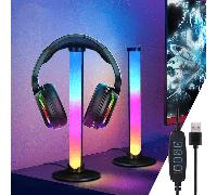 1 pezzo/2 pezzi Base di supporto per cuffie da gaming RGB, illuminazione desktop alimentata USB, adatta per desktop da gaming, decorazione da scrivania, il miglior regalo per mariti, giovani, fidanzat