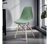 1 pezzo, 2 pezzi, Coprisedia in velluto di volpe argento tinta unita, Coprisedia elastica in velluto, Sgabello da trucco nordico, Resistente allo sporco e agli artigli dei gatti, Articoli per la casa,