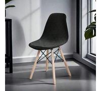 1 pezzo, 2 pezzi, Coprisedia in velluto di volpe argento tinta unita, Coprisedia elastica in velluto, Sgabello da trucco nordico, Resistente allo sporco e agli artigli dei gatti, Articoli per la casa,