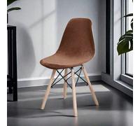 1 pezzo, 2 pezzi, Coprisedia in velluto di volpe argento tinta unita, Coprisedia elastica in velluto, Sgabello da trucco nordico, Resistente allo sporco e agli artigli dei gatti, Articoli per la casa,