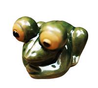 1 pezzo / 2 pezzi da 5 cm / 7,6 cm in argilla smaltata con design unico, ideale per decorazioni da scrivania e come regalo, figura in ceramica verniciata, decorazione geometrica cinese