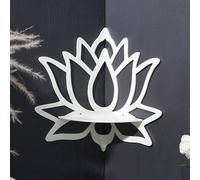 1 pezzo/2 pezzi DIY Mensola galleggiante/Mensole, Mensole a forma di loto minimalista da parete, Nero/Bianco, (senza chiodi inclusi), adatto per portacandele, mensola d'angolo per la decorazione della