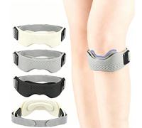 1 pezzo/2 pezzi Ginocchiere imbottite regolabili con cinghie a compressione, adatte per sport e salti, per alleviare la pressione del ginocchio, supporto per l'articolazione del ginocchio Grigio-2 pez