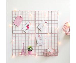 1 pezzo/2 pezzi - Griglia da parete, parete in rete metallica per foto, scaffale da parete, usato per bacheche in stanze, dormitori e uffici, decorazione della casa, decorazione della stanza, decorazi