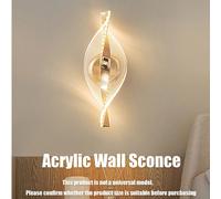 1 pezzo/2 pezzi Lampada da parete curva contemporanea - Applique in acrilico dimmerabile per illuminazione ambiente in camera da letto, corridoio e ingresso, apparecchio decorativo versatile per ambie