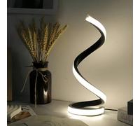 1 pezzo/2 pezzi Lampada da tavolo a spirale in lega di alluminio moderna, lampada da tavolo a LED dimmerabile a 3 colori, lampada circolare alimentata tramite USB, illuminazione per lettura/scrittura/