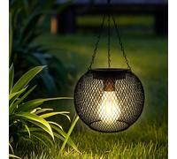1 Pezzo/2 Pezzi Lanterne solari da esterno, lanterna solare in metallo aggiornata, luci solari da appendere più luminose per esterni, impermeabili, accensione/spegnimento automatico, luce solare per g