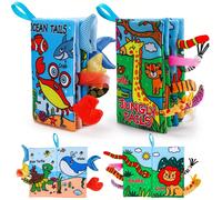 1 pezzo/2 pezzi Libri per neonati 0-6 mesi ad alto contrasto stropicciati, giocattoli sensoriali interattivi per bambini, attività Montessori 9-12 mesi, libri tattili per neonati 0-3-6 mesi, accessori