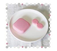 1 pezzo/2 pezzi Porta lenti a contatto quadrato mini per donna con specchio, porta lenti a contatto colorate, contenitore per occhi, set da viaggio carino, set portatile piccolo per immersiore e conse