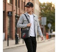 1 pezzo/2 pezzi Set di cappellino da baseball con stampa motivazionale "Non mollare mai" e borsa a tracolla, moda streetwear, unisex, cappellino con visiera curva e borsa a spalla per sport all'aperto