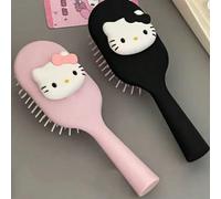 1 pezzo/2 pezzi Spazzola per capelli portatile con decorazione Hello Kitty, spazzola portatile a pettine, pettine per massaggio dei capelli con decorazione a cartone animato carino, adatto per un deli