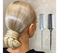 1 pezzo/2 pezzi Spazzola per capelli, spazzola per acconciature da ballo latino e lisciatura dei capelli con pettine a coda appuntita e spazzola a file, accessori per lo styling dei capelli, strumenti