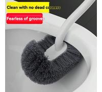 1 Pezzo/2 Pezzi Spazzola per WC con Manico Lungo Ergonomico, Testa a Forma di C, Design Senza Punti Ciechi - Pulizia Profonda, Pulizia dei Punti Ciechi, Portatile e Riutilizzabile, Nessuna Ricarica Ne