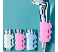 1 pezzo/2 pezzi Supporto fisso per soffione doccia senza ventosa, supporto per soffione doccia, soffione doccia appeso, base doccia fissa 1 pezzo bianco,1 pz Rosa,1 pz bluSilicone
