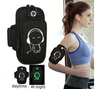 1 pezzo/2 pezzi Supporto per braccio sportivo per telefono, accessori da fitness all'aperto per corsa, custodia per braccio regolabile per telefono per corsa, ciclismo, escursionismo nero,2 pezzi neri