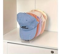 1 pezzo/2 pezzi Supporto per cappellino da baseball in acrilico, gancio durevole per cassetti dell armadio, soluzione di stoccaggio in plastica nera a più scomparti, accessorio pratico per esporre i c