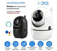 1 pezzo/2 pezzi Telecamera di sicurezza IP HD da 1080p smart, connessione WiFi senza fili, rilevamento movimento AI, audio bidirezionale, visione notturna zoom, archiviazione su scheda SD e cloud, tel