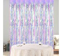 1 pezzo/2 pezzi, Tende a frange trasparenti 1M*2M/39,37*78,74 pollici, colori candy magici, tenda a gradiente colorata per decorazione di pareti, cabina fotografica per matrimoni, lauree, feste di com