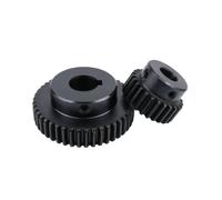 1 pezzo 21 denti ingranaggio diritto con mozzo, ingranaggio diritto con borchia, modulo 1,5, foro 10mm, scanalatura per chiavetta 4x1,8mm