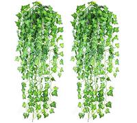1 pezzo, 210 cm, ghirlanda di foglie di edera, verde, artificiale, da appendere, per casa, matrimonio, festa, bagno, giardino, decorazione DiyDurability