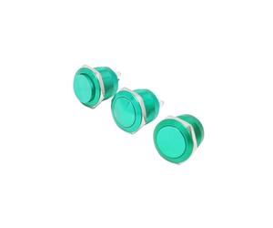 1 pezzo 22mm terminale a vite elettronico impermeabile interruttore a pulsante in metallo altoparlante momentaneo alimentatore for PC ossido di alluminio(Green,22MM_ROUND HEAD)