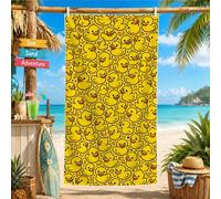 1 pezzo/24pezzi Asciugamano da spiaggia con piccolo anatroccolo giallo, coperta da spiaggia in microfibra oversize, asciugamano da bagno super assorbente, adatto per viaggi, piscina, immersioni, surf,