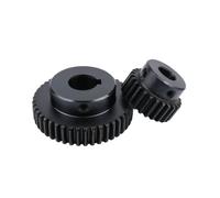1 pezzo 28 denti ingranaggio diritto con mozzo, ingranaggio diritto con borchia, modulo 1,5, foro 12mm, scanalatura per chiavetta 4x1,8mm
